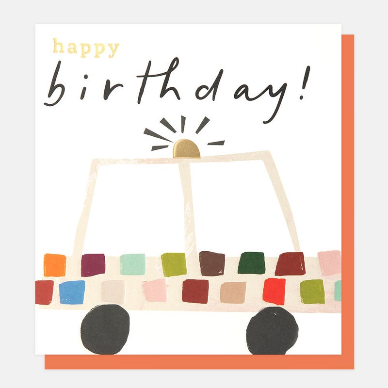 Caroline Gardner PlayTime Colorful Police Car Happy Birthday Greeting Card