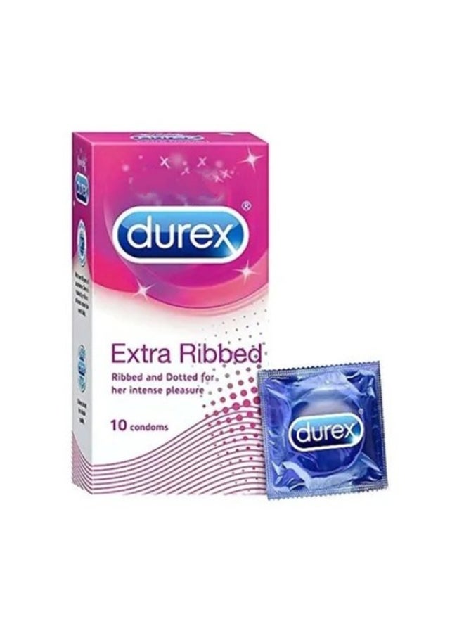 Durex 10-Piece Extra Ribbed Condom Set - Image 1