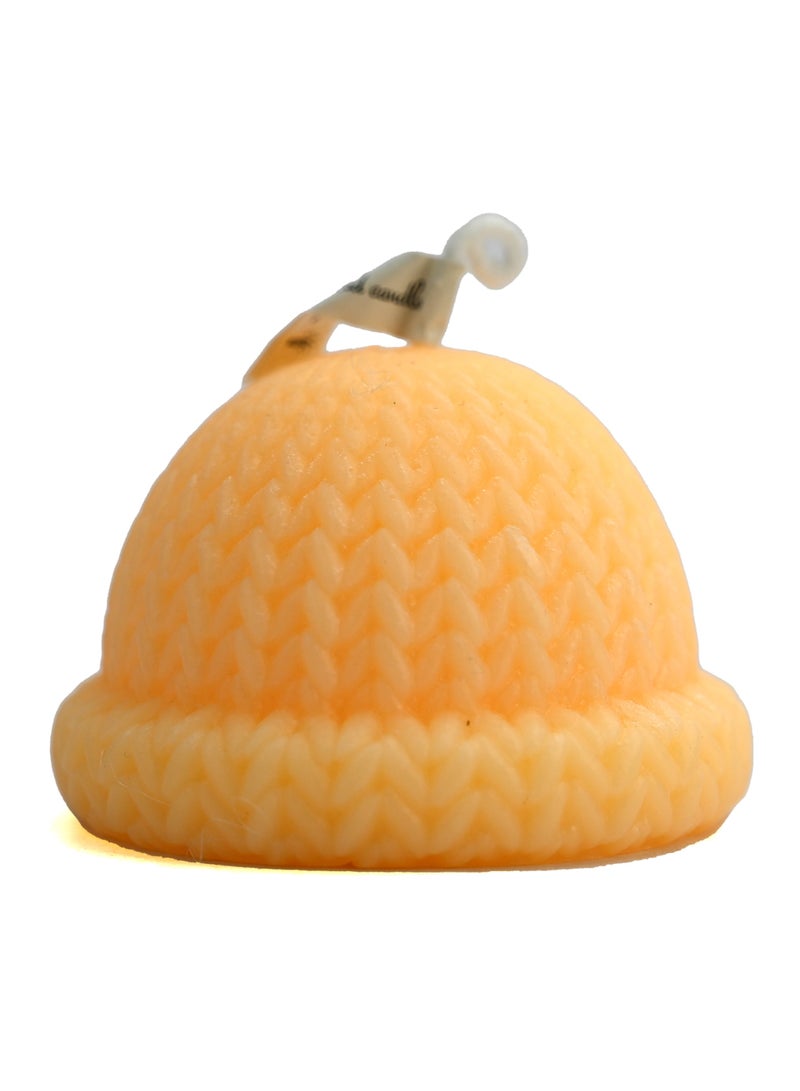 Beanie Hat Shaped Scented Candle Orange/ Aesthetic Candle Scented for Home, Office, Living Room / Stress Relief Gifts for Women/ Home Decoration Scented Candles/ Citrus Scented Candles Gift  - Image 2