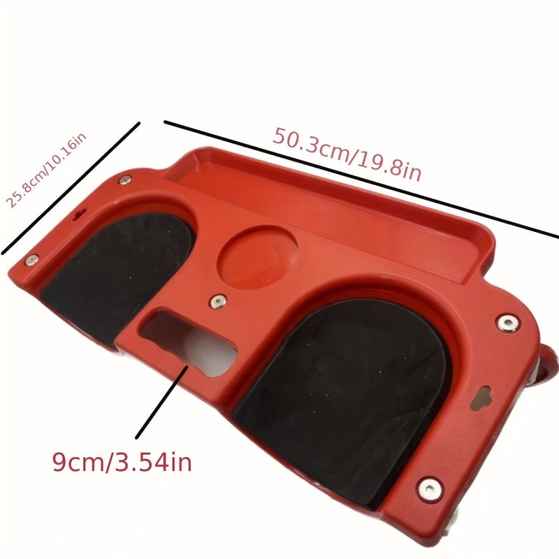 Red Kneeling Pad With Wheels For Rolling And Mobility - Image 3