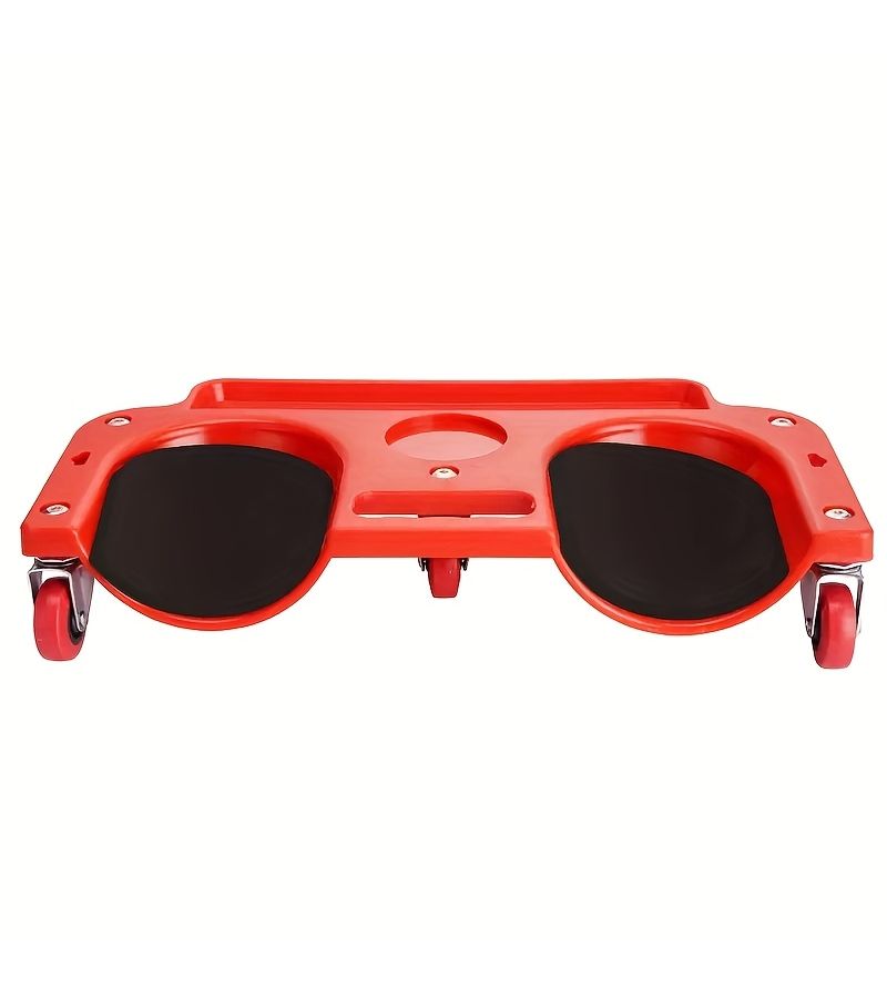 Red Kneeling Pad With Wheels For Rolling And Mobility - Image 4