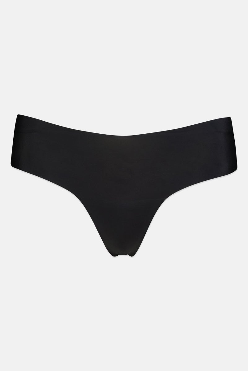 bebe Women 3 Pieces Solid Laser Cut String Panties, Multicolor - Image 2