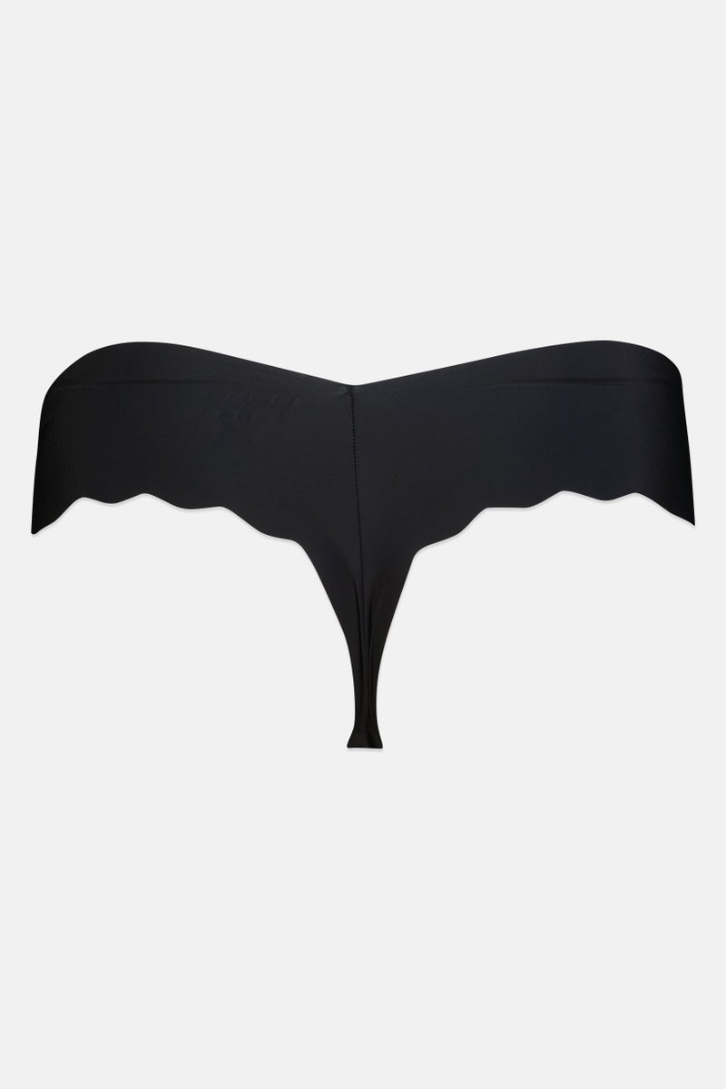 bebe Women 3 Pieces Solid Laser Cut String Panties, Multicolor - Image 3