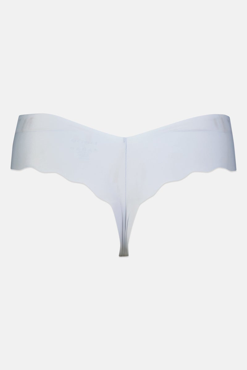 bebe Women 3 Pieces Solid Laser Cut String Panties, Multicolor - Image 4