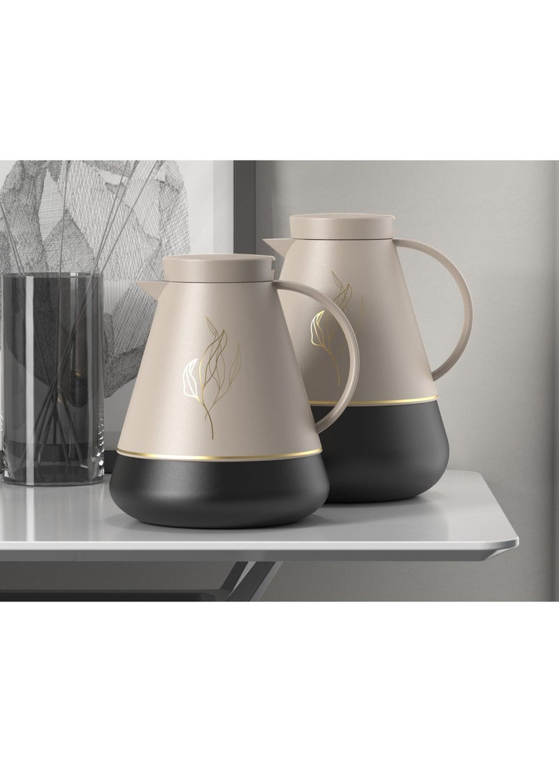 Lavidar vaccum flask 0.5L /Elegant Thermos/Glass inner/Hot&Cold/HB