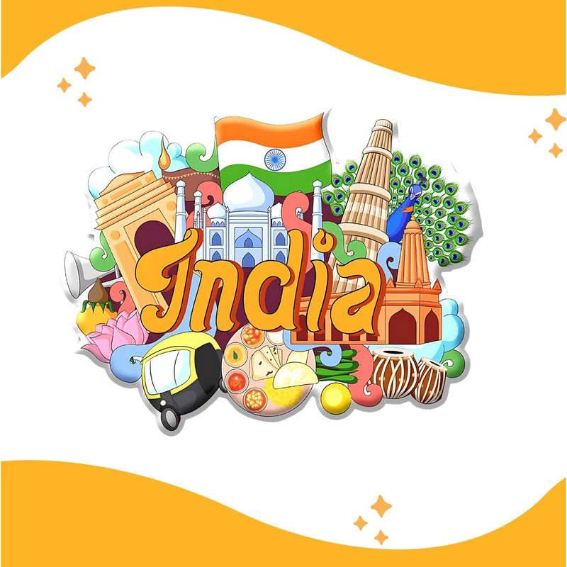 Click n ship Multicolor India Fridge Magnet for Kitchen - Image 3