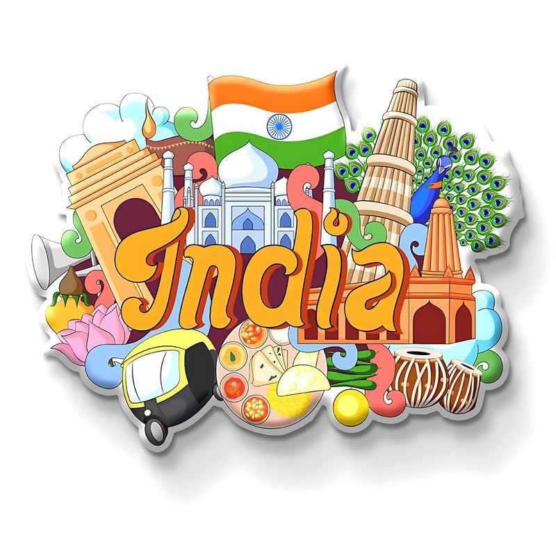 Click n ship Multicolor India Fridge Magnet for Kitchen - Image 1