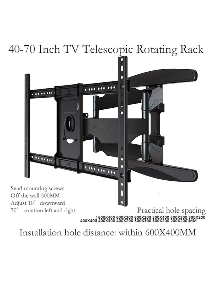 TechFort TV Wall Mount - Full Motion TV Mount - Wall TV Bracket Supports 40 To 75 Inches TV Screens Swivel of up to 180 degrees TV Wall Mount - Image 4