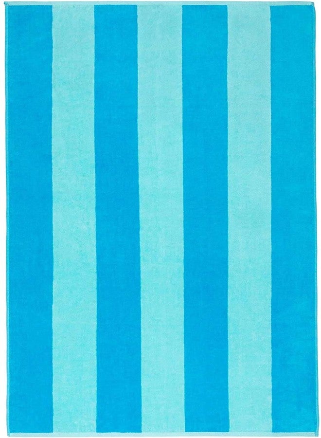 Beachland Soft Beach Towel 30 x 60 inch Cabana Stripe Hotel Pool and Resort - Two Tone Absorbent 100% Cotton (Royal-Turquoise-Coral-Mint, 4 Pack) - Image 5