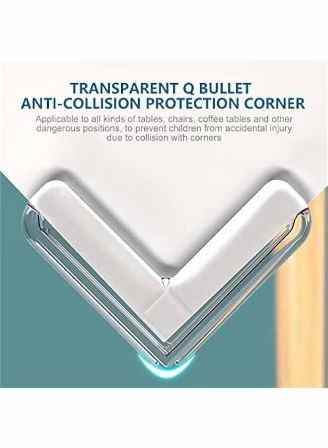 واي جيه 20 قطعة أمان حامي زاوية حماية حماية واضحة للأطفال حامي زاوية حافة مضخمات الأطفال طاولة ناعمة حامي للأطفال، الأثاث، الخزانة، طاولة القهوة - Image 2