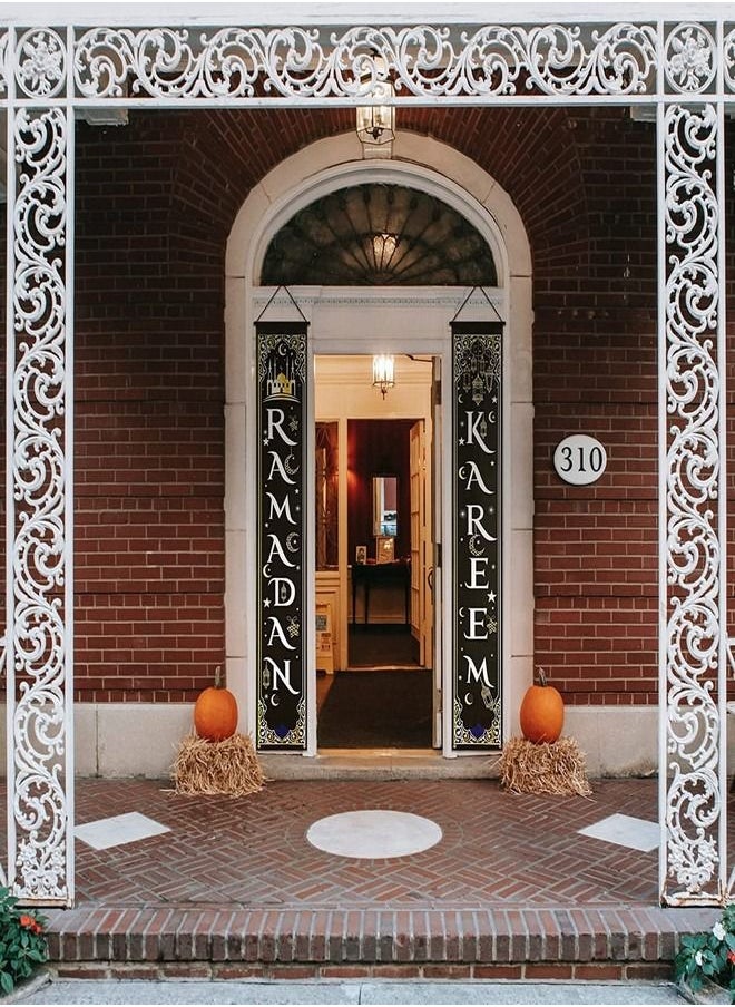 Tiokkss Ramadan Decorations for Home Ramadan Kareem Hanging Banner Decorations - 72x12 Inch Ramadan Banner Front Door Porch Sign Decorations for Home Indoor Outdoor  - Image 4