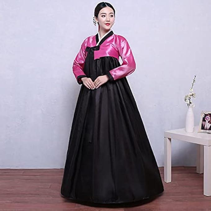WOMEN'S EMBROIDERED HANBOK DRESS, KOREAN TRADITIONAL COSTUME, SHORT JACKET, FULL SKIRT, COSPLAY, PERFORMANCE WEAR - Image 2