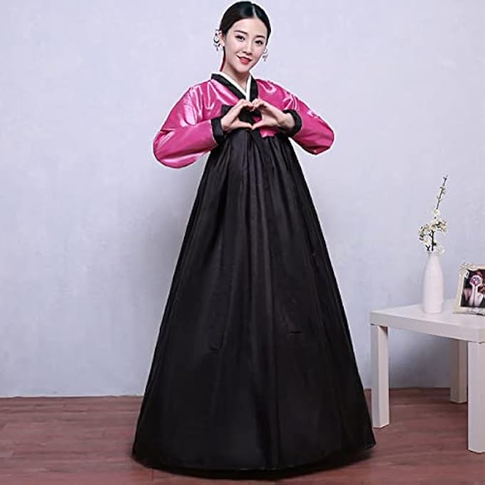 WOMEN'S EMBROIDERED HANBOK DRESS, KOREAN TRADITIONAL COSTUME, SHORT JACKET, FULL SKIRT, COSPLAY, PERFORMANCE WEAR - Image 3