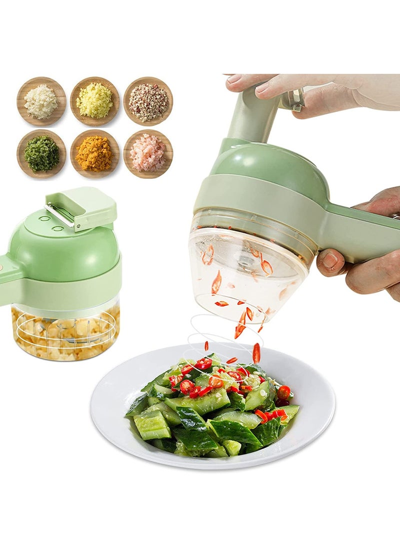 Arabest 4 in 1 Portable Electric Vegetable Chopper Set, Cordless Handheld Electric Food Chopper Set with Brush, Multifunctional Vegetable Chopper for Garlic Pepper Pepper Onion Celery Ginger Meat - Image 1