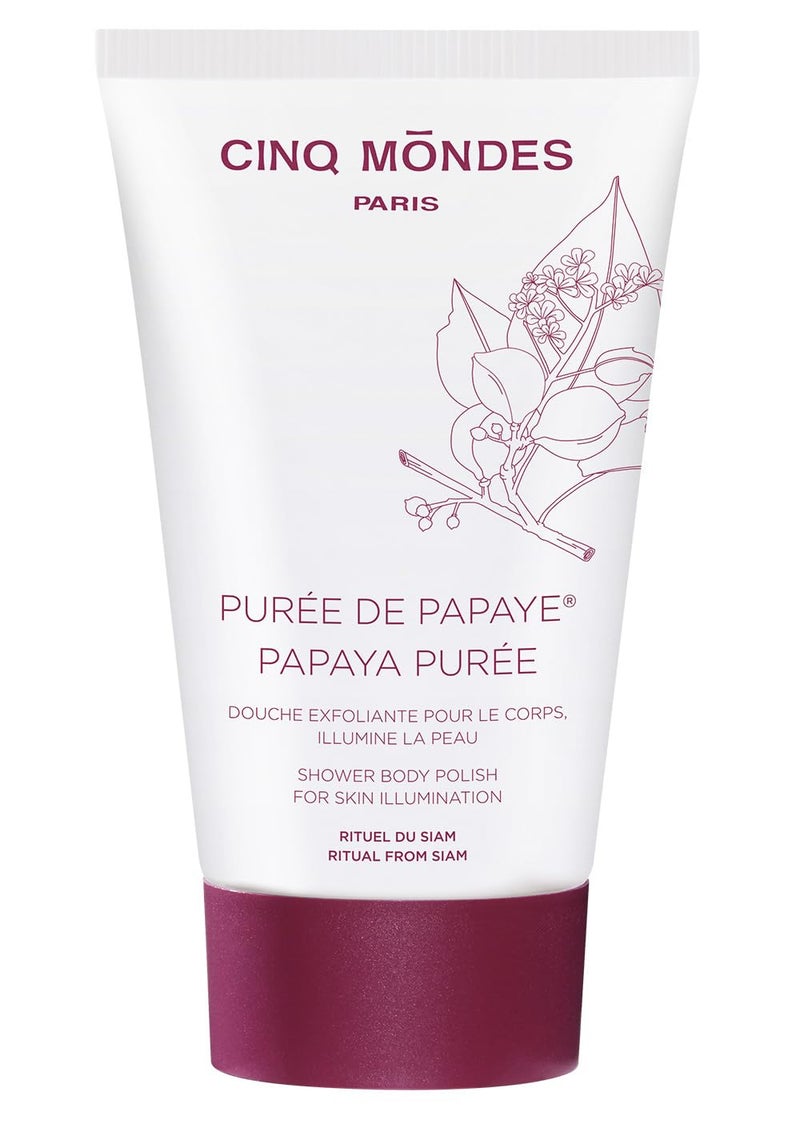 CINQ MONDES Cinq Mondes Papaya Puree Exfoliating Body Polish-5.0 Fl.Oz. - Daily Body Wash And Body Scrub In One For The Shower - All Skin Types Benefit - Safe For Sensitive Skin
