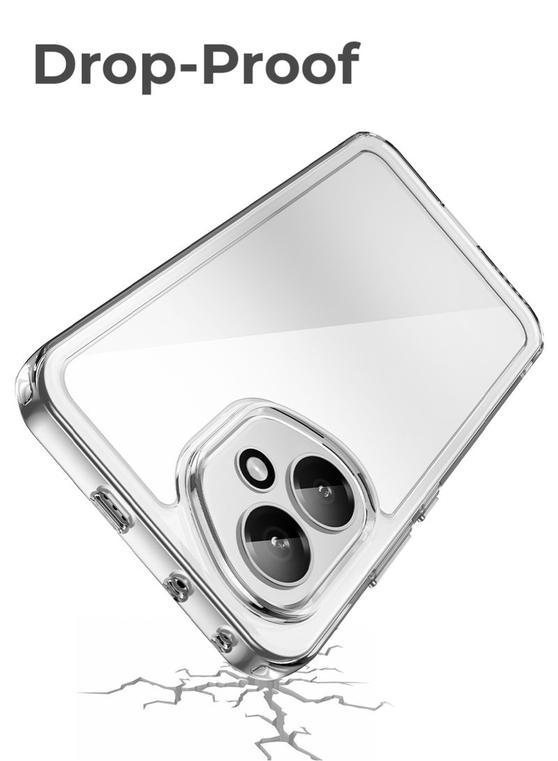 جلاسولوجي Case for Honor 400 5G Case with Tempered Glass Screen Protectors , Transparent Soft TPU Silicone Case Cover Shock Absorption and Anti-Scratch - Image 4