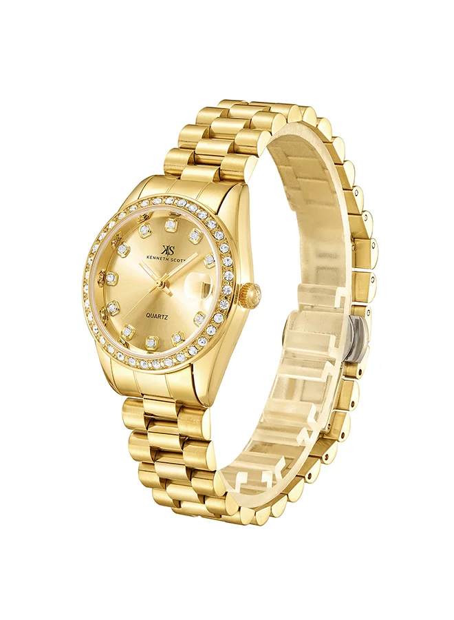 KENNETH SCOTT Women's Stainless Steel Analog Watch K23545-GBGC - 32 mm