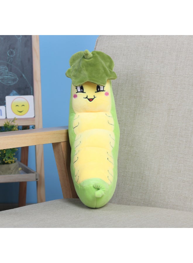 30cm Grab Machine Doll Wedding Throw Doll Doll Medium Plush Toy Push Activity Gift-Specifications:9inch [shipping For Orders Over 3 Pieces, Random Colors]-Color:Dark Green Lotus Leaf Caterpillar [33cm] - Image 1