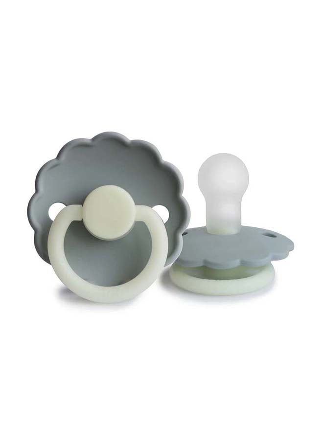 FRIGG Daisy Silicone Baby Pacifier 0-6M 1-Pack French Gray Night - Size 1 - Image 2
