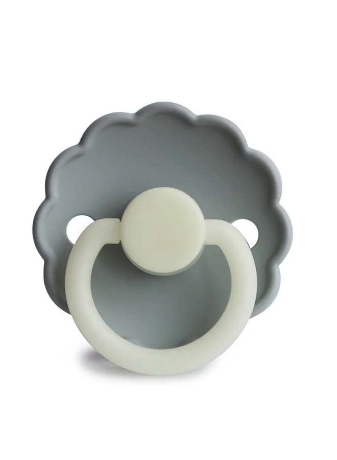 FRIGG Daisy Silicone Baby Pacifier 0-6M 1-Pack French Gray Night - Size 1 - Image 1