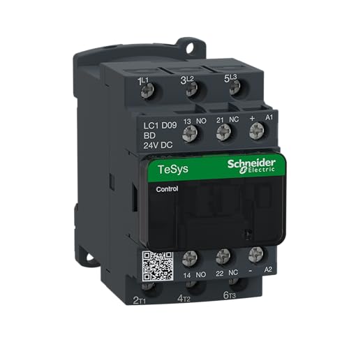 Schneider Electric موصل مغناطيسي IEC، 24 فولت DC، 9 أمبير، 1NC/1NO، 3P - Image 1