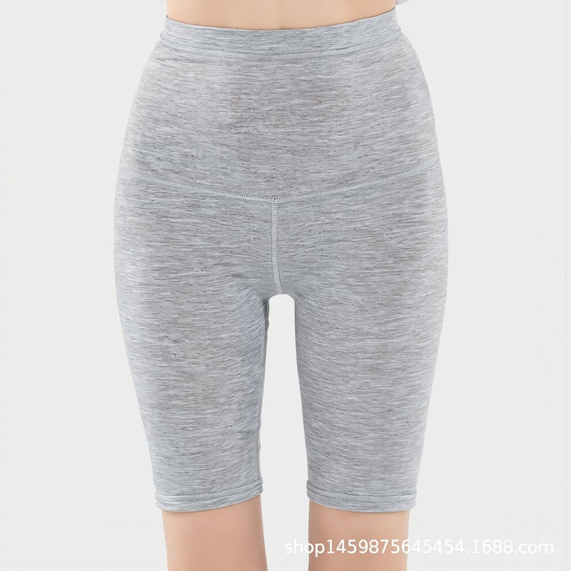 Upgrade Women Capri Leggings High Stretch Quick Dry No Fade Anti Wrinkle Soft Gray M - Image 3