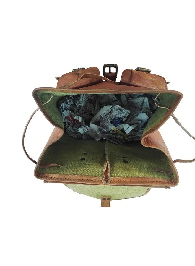 Madosh, Handmade Genuine Leather Small Backpack Casual Daypack School College Bag Men's Women's Unisex Brown Bags - Image 4