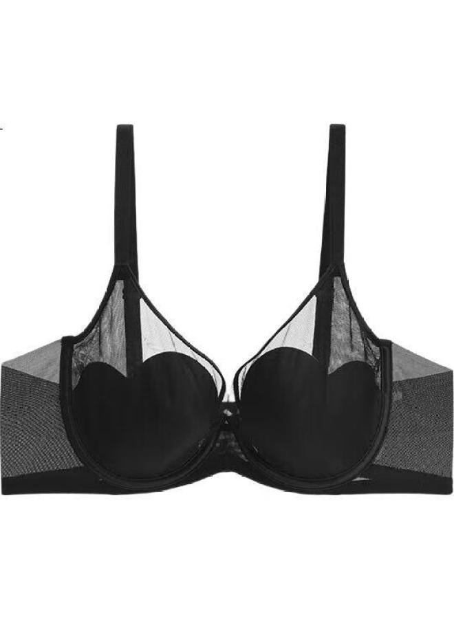 Embry Form Song Yi Same Style Comfortable Petal Cup Push-Up Bra For Large Busts, Slim And Comfortable Women'S Bra Underwear Black Blk 80C - Image 2