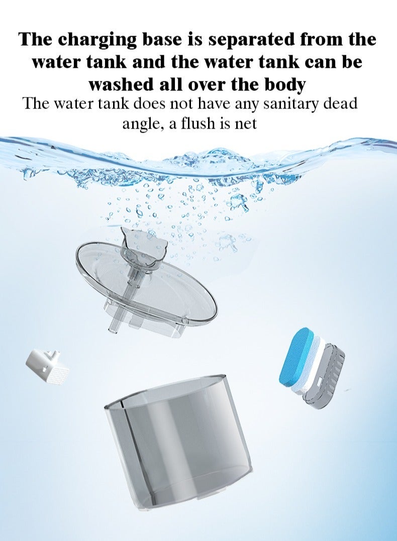 LAPET Cat Water Fountain, 2.2L Automatic Pet Fountain Cat Water Dispenser, Light Quiet Pump for Cats - Image 5