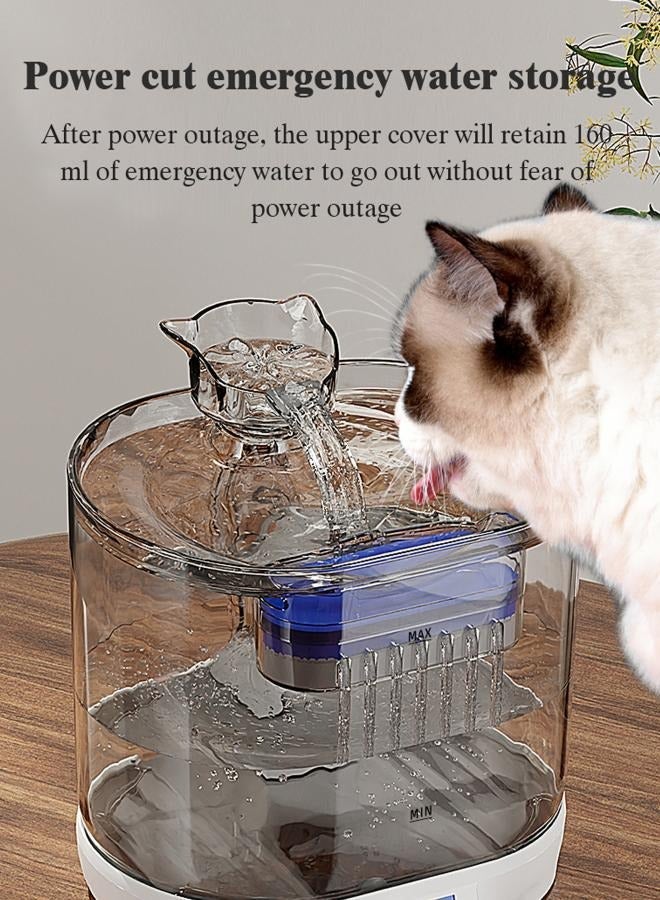 LAPET Cat Water Fountain, 2.2L Automatic Pet Fountain Cat Water Dispenser, Light Quiet Pump for Cats - Image 3