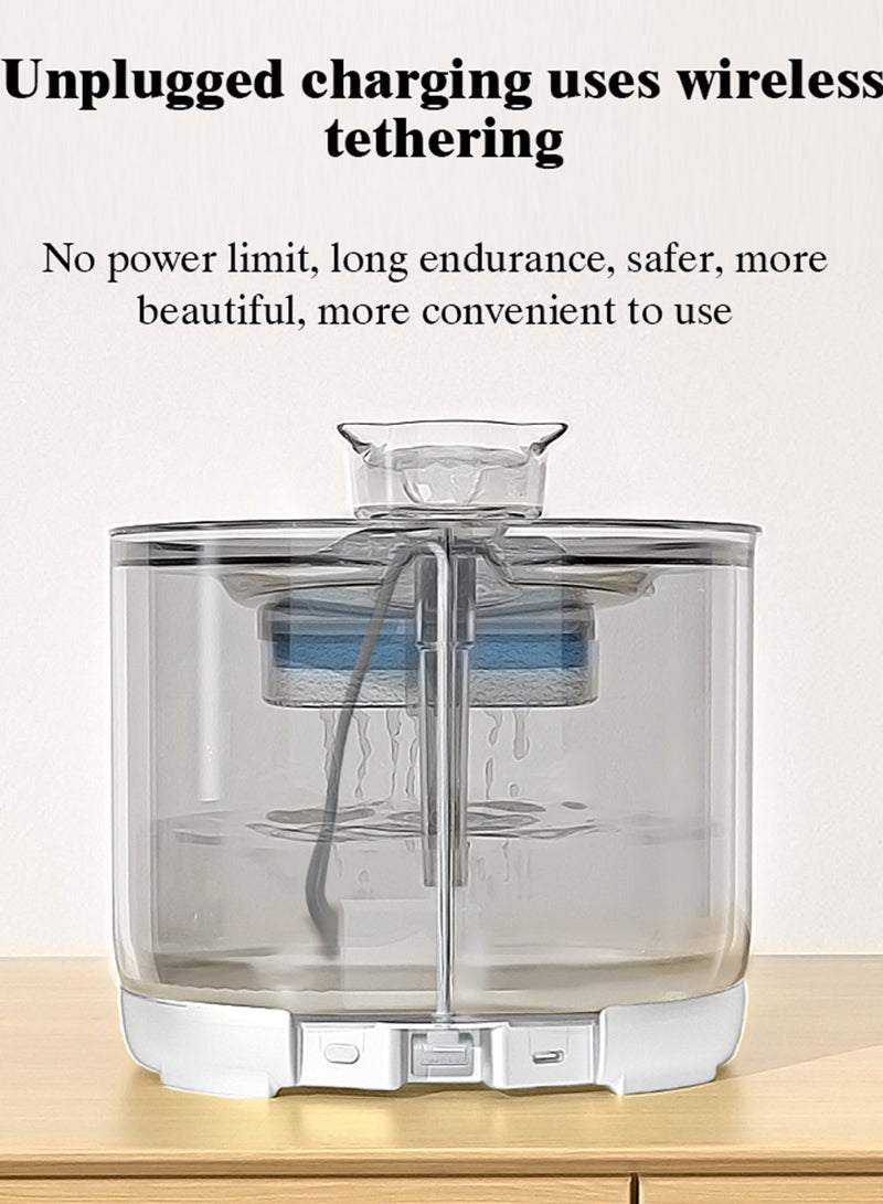 LAPET Cat Water Fountain, 2.2L Automatic Pet Fountain Cat Water Dispenser, Light Quiet Pump for Cats - Image 4