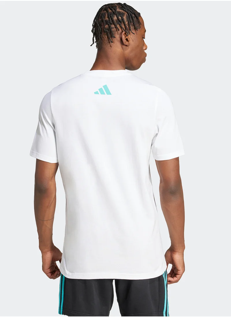 اديداس Mercedes Dna Graphic T-Shirt