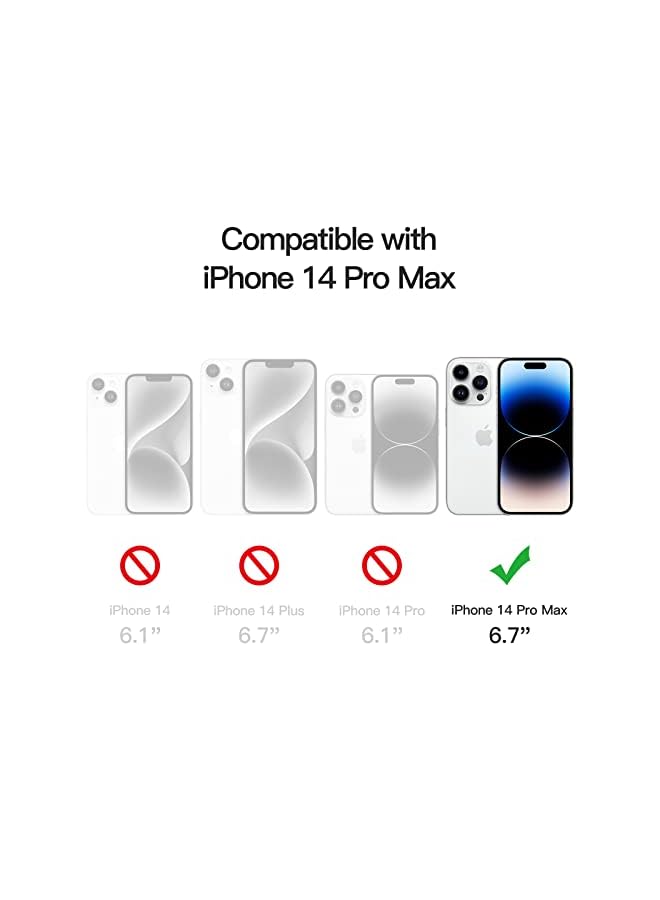 جي تيك الحالة المغناطيسية لـ iPhone 14 Pro Max 6.7 بوصة متوافقة مع شحن Magsafe اللاسلكي ، وغطاء مصد هاتفي مقاوم للصدمات ، واضطراب مضاد للخلع (واضح) - Image 2