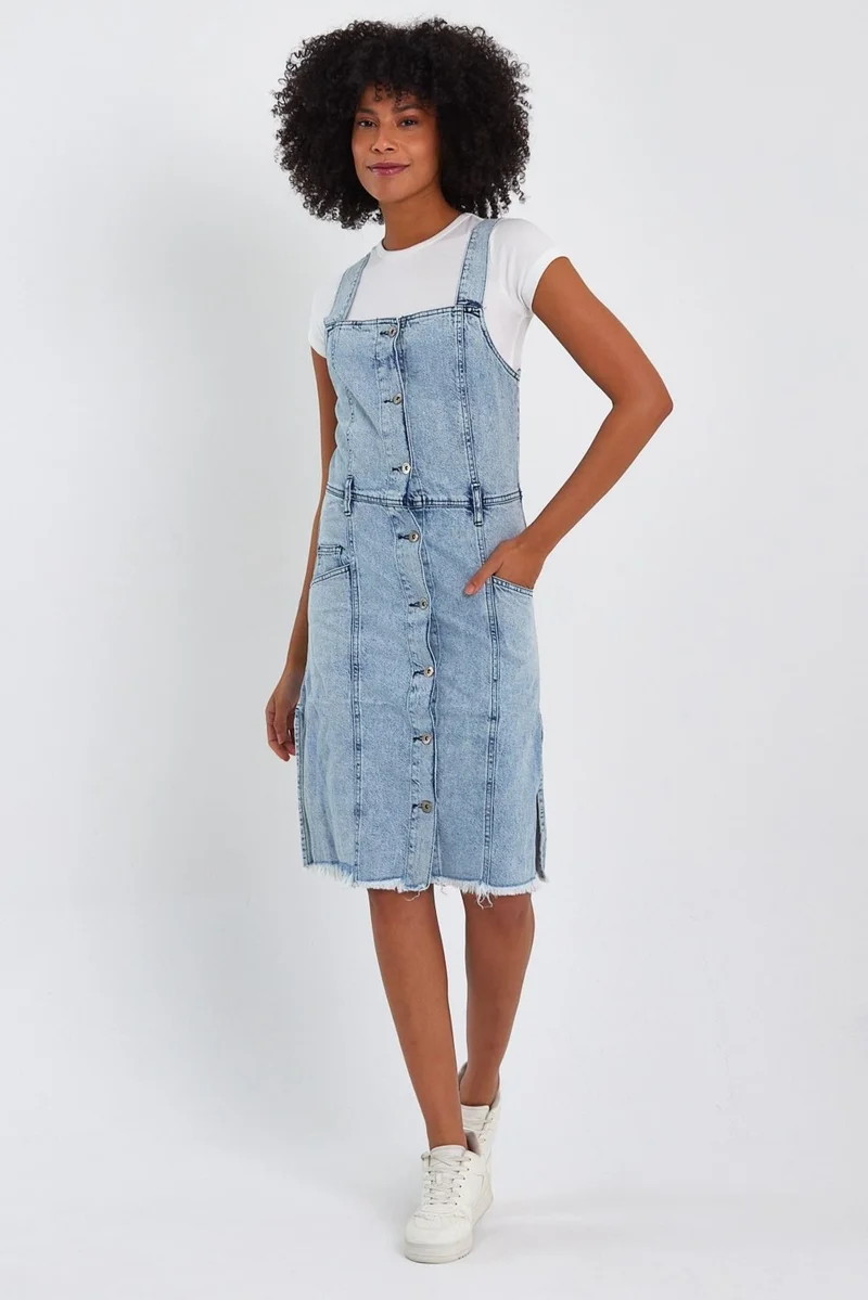 Alexander Gardi Denim Button-Up Dress