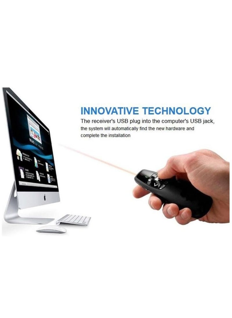 Generic - Laser pointer for presentation, wireless presenter, 2.4GHz PowerPoint presentation clicker, USB pen clicker remote control PPT wireless presenter for Mac/Keynote/school/office - Image 1