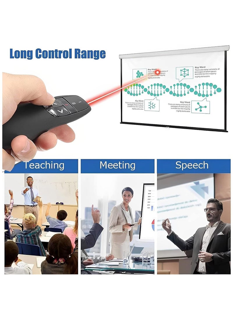 Generic - Laser pointer for presentation, wireless presenter, 2.4GHz PowerPoint presentation clicker, USB pen clicker remote control PPT wireless presenter for Mac/Keynote/school/office - Image 1