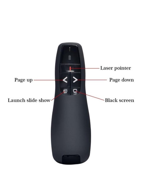 Laser pointer for presentation, wireless presenter, 2.4GHz PowerPoint presentation clicker, USB pen clicker remote control PPT wireless presenter for Mac/Keynote/school/office