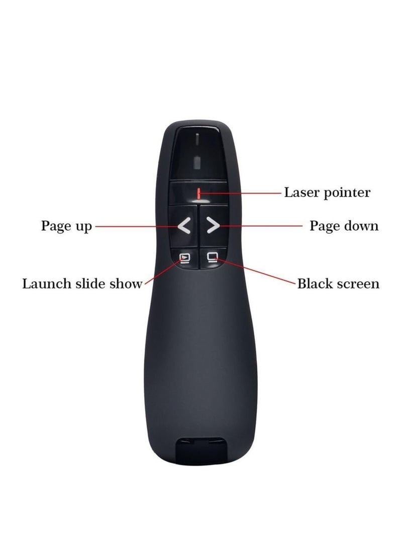 Generic - Laser pointer for presentation, wireless presenter, 2.4GHz PowerPoint presentation clicker, USB pen clicker remote control PPT wireless presenter for Mac/Keynote/school/office - Image 1