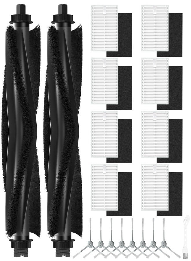 isinlive 19 Pack Replacement Accessories kit Compatible with eufy L60/ L60 SES/ L50/ L50 SES Robot Vacuum Replacement Parts, 2 Pack Roller Brush + 8 Pack Filter & Sponge + 8 Pack Side Brush + 1 Cleaning Kit - Image 1