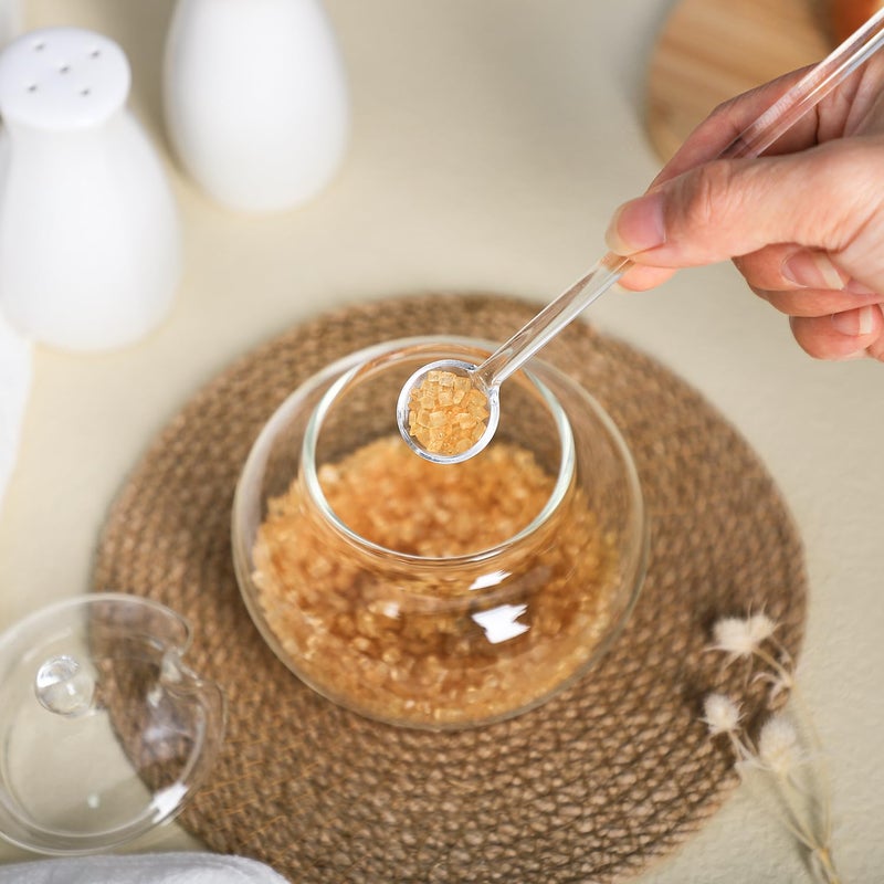 123Arts Clear Glass Sugar Bowl With Lid and Sugar Serving Spoon 8 ounces - Image 4