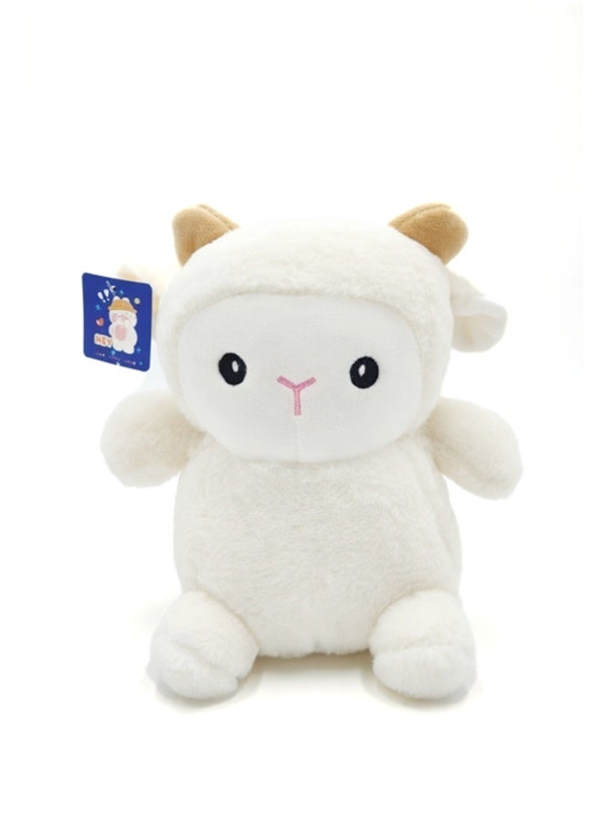Crazy Boss Soft Plush Lamb Toy – Cute Stuffed Animal Doll for Kids, Ultra-Soft Huggable Sheep Plush Toy for Babies & Toddlers - Image 1