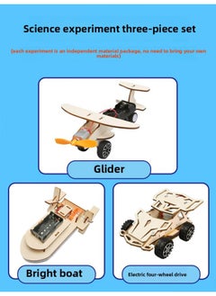 Pupils' Science And Technology Making Small Inventions Kindergarten Handmade DIY Material Interesting Science Small Experiment Suit Children-Specifications:[individually Packed] Sea, Land And Air 3-piece Set⭐Send Instructions + Video + Ppt Teaching Plan