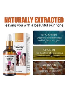 MOOYAM Dark Knuckle Whitening Serum 7 days Treatment for Dark Spots in Hand and Feet Knuckles Exfoliating Improves Dullness Powerful Whitening Effect for Men and Women 50ml  - Image 2