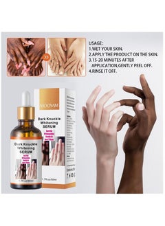 MOOYAM Dark Knuckle Whitening Serum 7 days Treatment for Dark Spots in Hand and Feet Knuckles Exfoliating Improves Dullness Powerful Whitening Effect for Men and Women 50ml  - Image 3