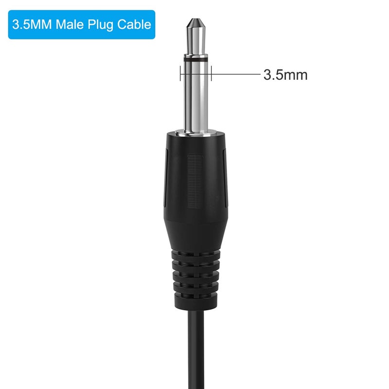 SIOCEN 2-Pack 6FT Replacement 3.5mm Male Jack to Bare Wire Open End TS 2 Pole Mono 1/8" 3.5mm Jack Plug Connector AUX Audio Cable for Scanner,Speaker PA horns,morse key, cooling fans, power amp Repair - Image 4