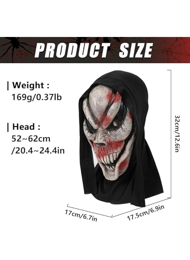scream mask Halloween Horror Scary, Latex Masks Cosplay Costume Accessories Match with Fancy Dresses,Perfect Funny Gift for Circus or Carnival Themed Party Decoration Props - Image 3