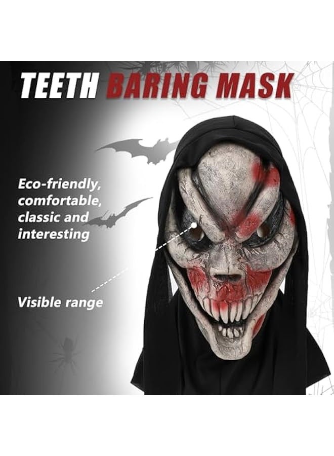 scream mask Halloween Horror Scary, Latex Masks Cosplay Costume Accessories Match with Fancy Dresses,Perfect Funny Gift for Circus or Carnival Themed Party Decoration Props - Image 2