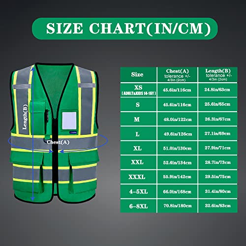 AYKRM 11 colors available green reflective vest - Image 3