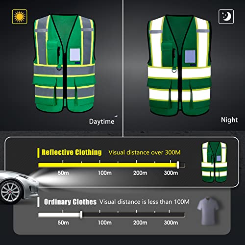 AYKRM 11 colors available green reflective vest - Image 4