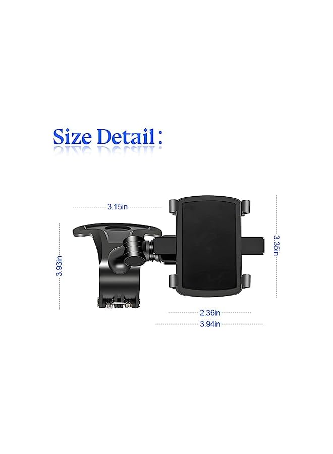 S-TOP Adjustable Phone Mount for Car, 1400 Degree Rotation Dashboard Cell Phone Holder, Mobile Clip Stand for 3 to 7 inches Smartphones, Compatible with iPhone 13 Pro,13 Pro Max,13,13 min, Galaxy S10+ - Image 2